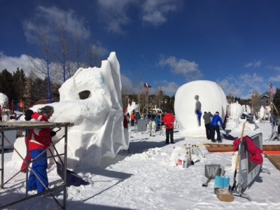 Snow sculpture Breckenridge Day 3