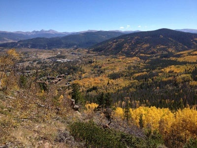 View from Mount Royal obtained from a short, steep trail from the town of Frisco, Colorado. Photo taken fall of 2015