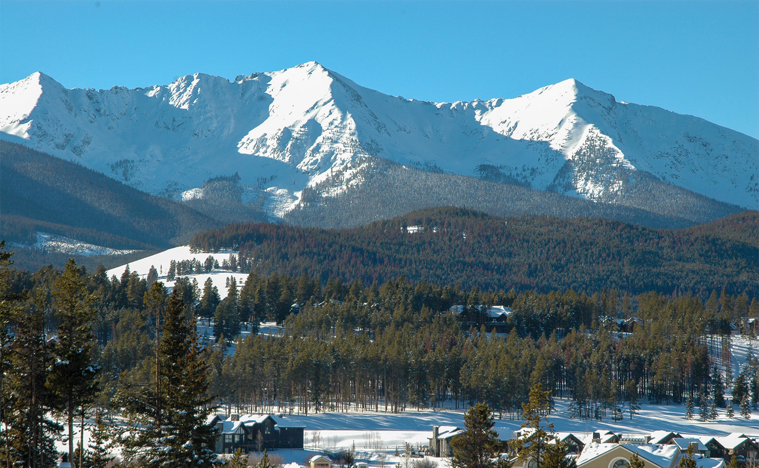 Tenmile Range as seen from the east where Muggins Gulch is located