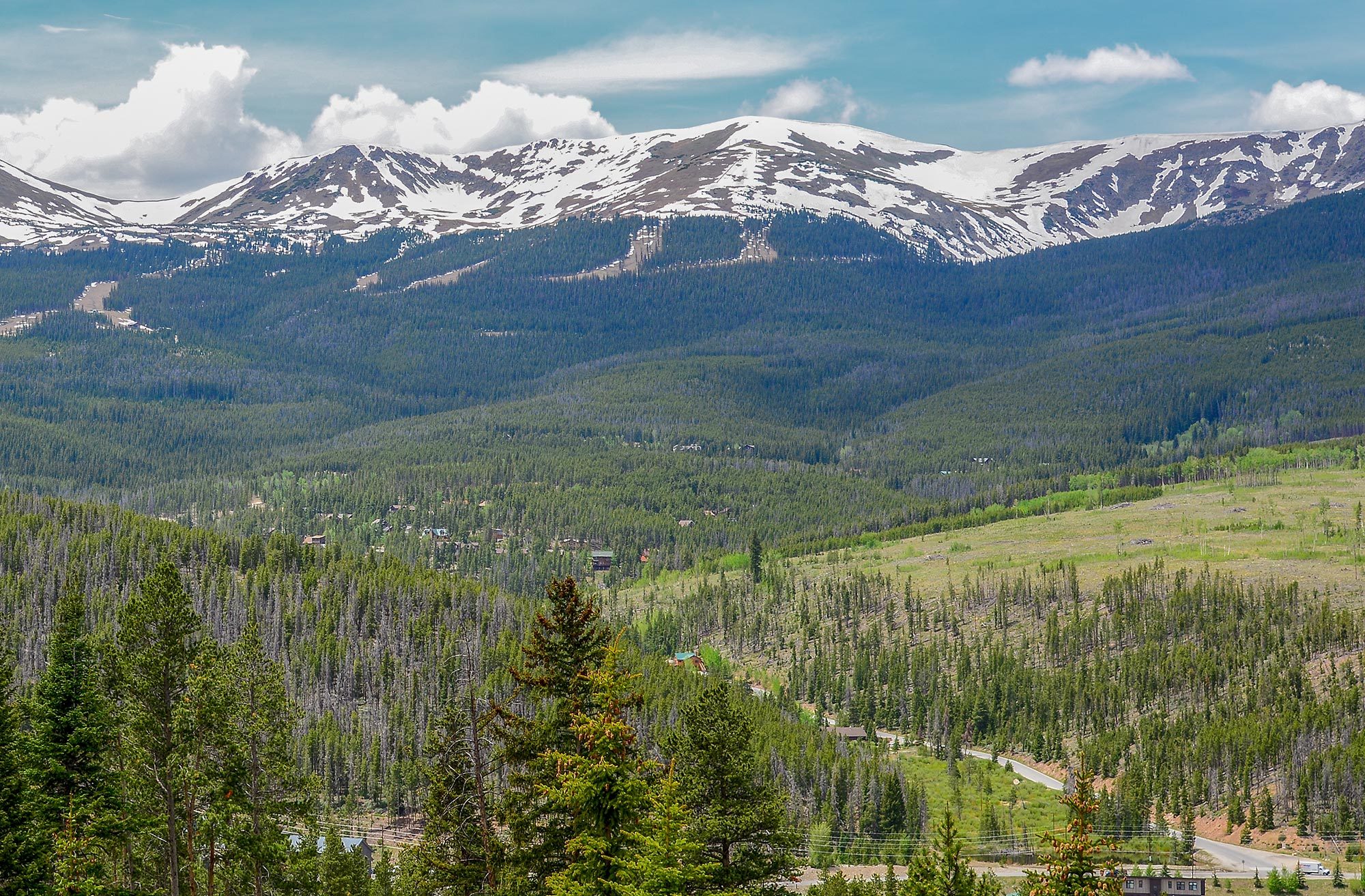 Peak 7 in Breckenridge Colorado as seen from across the valley