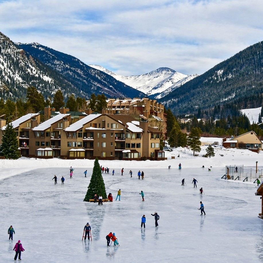 Pond Ice Skating at Keystone Ski Resort