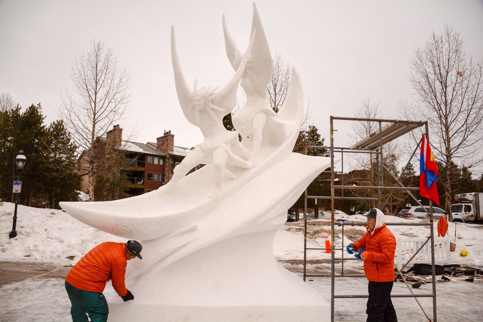 Breckenridge International Snow Sculpture Championships - last year's winner - Mongolia