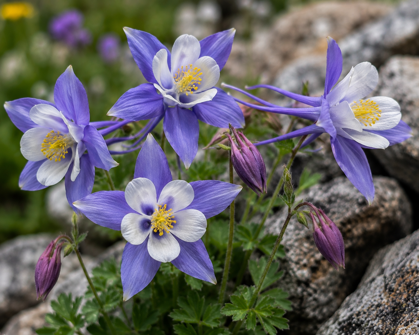 Colorado's State Flower Columbine in Breckenridge