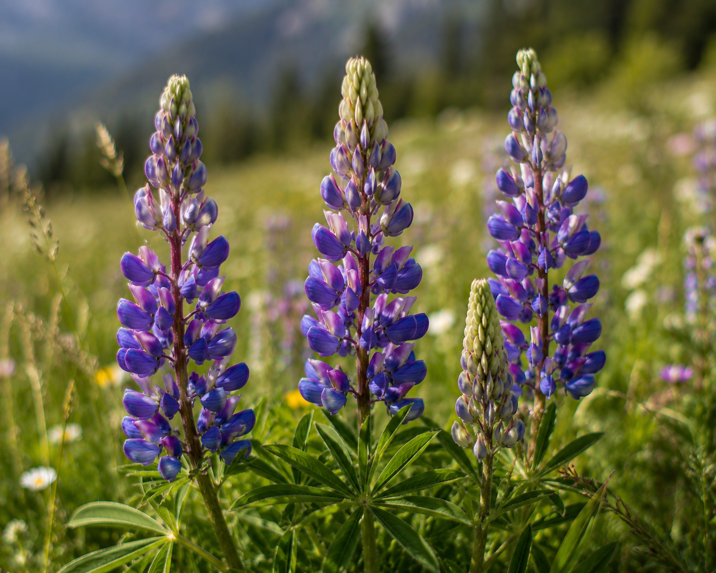Lupine Growing in Meadow in Breckenridge, Colorado