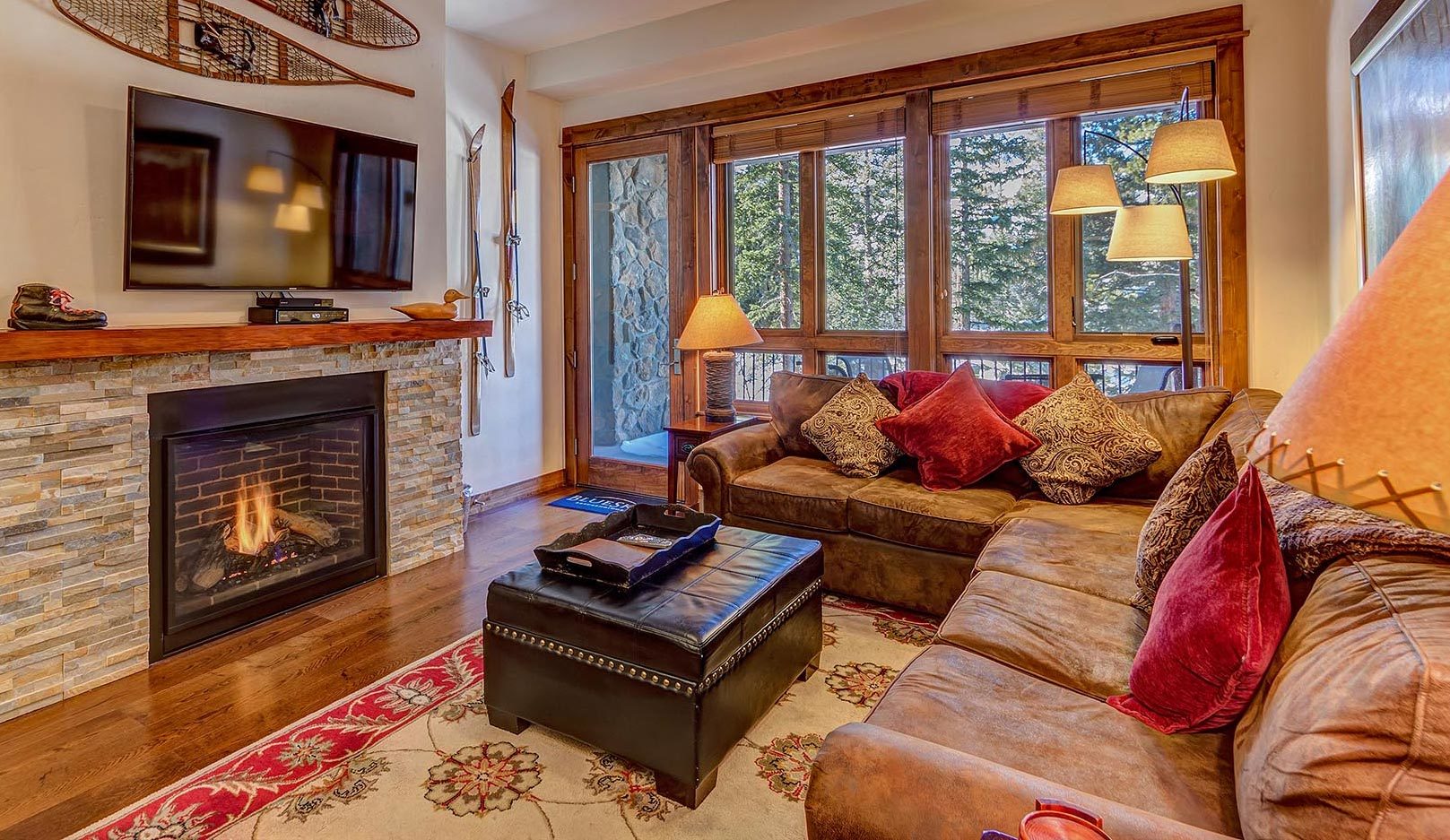 Furniture and furnishings in a Breck condo for sale