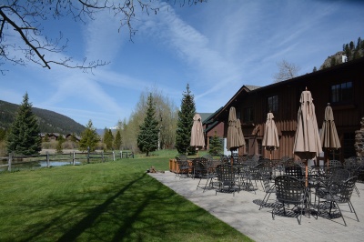 Backyard of Ski Tip Ranch Lodge